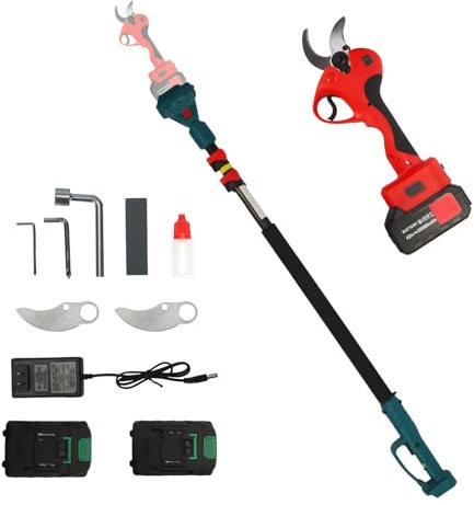 Elektrische Gartenschere,Akku Astschere mit 2,2 m Verlängerungsstange, 2,36 Inch (60 mm) Schnittdurchmesser,Tree Pruner Branch Cut