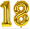 LAPONO Palloncini Compleanno 18 Anno Oro, Dorati Numero 1 e 8 Giganti (83cm) Elio Gonfiar Pallone Foil Palloncini per Bambina Bambino Decorazioni 18 Anni Compleanno Festa Anniversario