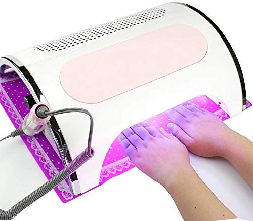 4 IN 1 Trapano Per Unghie Elettrico Lima Per Unghie Nail Art Collettore Di Aspirazione Per Polveri, Lampada UV LED Per Essiccatore Per Unghie 54W Lampada Da Tavolo Per Smalto Per Unghie Strumenti