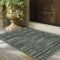 Biscpro Dirt Trapper Door Mats Indoor, Non-slip Barrier Mats for Indoor Outdoor, Super Absorbent Entrance Rug Machine Washable Soft Floor Carpet for Front Back door, Green, 60 x 90 cm
