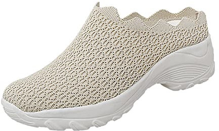 Fulidngzg Diabetiker Schuhe Damen, Fersensporn Hausschuhe Sandalen Abrollsohle mit Fussbett Orthopädische Schuhe Slip-On Fersensporn Schuhe Hallux Valgus Schuhe Pointe Shoes