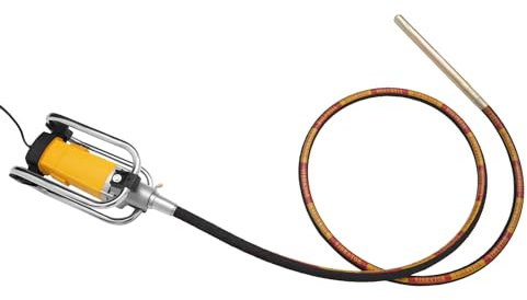 Elektrisch Betonrüttler 2000W Innenrüttler Flaschenrüttler Profi Industiraler Betonvibrator für Einführen in nassen Beton, 4 Meter langer Schacht Dauerbetrieb