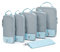 BAGSMART 2/4/6-Piece Compression Packing Cubes Set for Suitcases Backpack, Travel Organisers Bags for Luggage, Holiday Travel Essentials Accessories, Light Blue