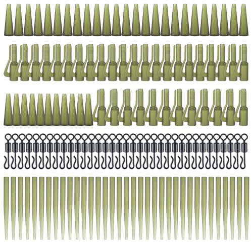 Goture 30 Stück Rollwirbel karpfen zubehör mit Swivel Sleeves, Anti Tangle & Schnellwechselwirbel Angel Zubehör karpfen set für sicheres und effektives Karpfenangeln
