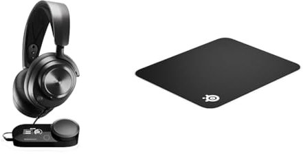 SteelSeries Arctis Nova Pro - Casque Gaming Multi-système - Son Hi-Res - Son Spatial 360° & QcK - Tapis de Souris de Jeu en Tissu - Surface Exclusive Micro tissée