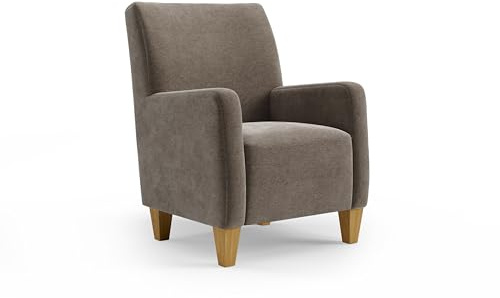 Cavadore Sessel Vida / Polstersessel im trendigen Design / 74 x 93 x 81 / Mikrofaser, Graubraun