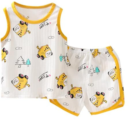 Kleinkind Baby Junge Mädchen Sommer Kleidung Ärmelloses Top Shorts Set Neugeborenen 2 Stück Outfit Nachtwäsche Nette Set Taschen Anmalen Set