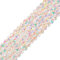 Faceted Electroplated Translucence Champagne Glass（Rainbow） 4mm Faceted Round Beads Loose Beads 16 Inch for Jewelry Making Beads
