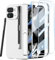 Funda para Google Pixel 9 Pro Fold con S Pen Soporte y Lápiz Optico, Carcasa Rígida de PC con Protección de Bisagra Magnética y Soporte y Protector de Pantalla Integrado para Pixel Fold 2(Plata)
