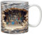 3D Bookshelf Coffee Mug, A Library Shelf Cup, Creative 3D Bookshelves Hole in a Wall Mug Library Bookshelf Mug with Handle, Creative Space Design Multi-purpose Ceramic Mug