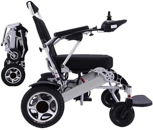 Foldable Lightweight Deluxe Power Mobility Aid Dual 250W Motors Dual Battery Portable Wheelchair - Electric