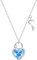 GOUWO Herzförmiger Schlossschlüssel Damen Anhänger Halskette 925 Sterling Silber Herz Wassertropfen Anhänger Halskette Weihnachten Valentinstag Partys Hochzeitstag Jahrestag Geburtstag Schmuck