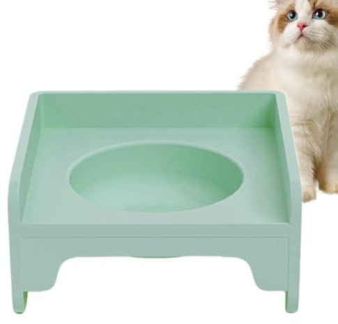 Support de gamelle pour chat Generic - Support de gamelle surélevé pour chat avec design antidérapant en acier inoxydable - Accessoire pratique pour nourriture, eau, animaux