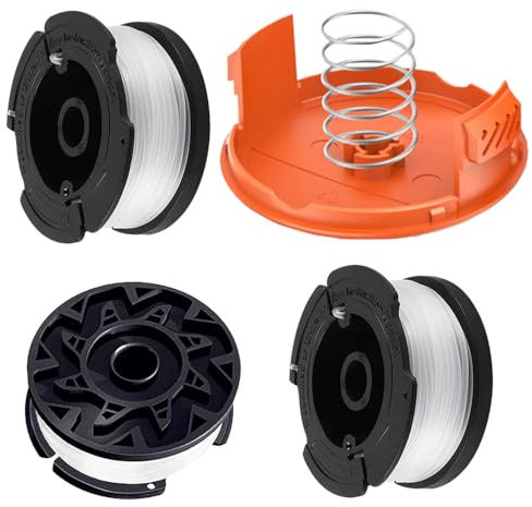 Bobines de Fil Bobine,Bobines de Fil de Rechange,Coupe Bordure Universel,Capuchon de Bobine,Compatible avec Black + DEC AF-100 ST5530-GB GLC3630L20-GB STC1820PC-GB BESTA530-GB BESTA525-GB(3+1+1)