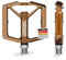 SHREDR. Shine Pedale für MTB | Hochwertige Flatpedals fürs Mountainbike | Mit Reflektoren (StVZO konform). (Bronze, M)