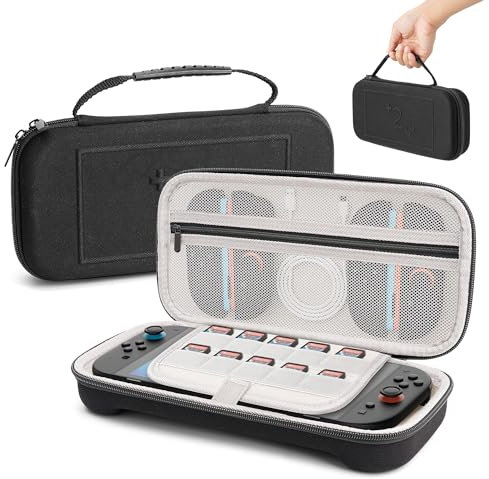Growalleter Étui NS2 pour Console Nintendo Switch 2 et Accessoires, étui de Transport Rigide pour la Nintendo Switch 2 2025, avec 10 emplacements pour Cartes de Jeu et Protection d'écran
