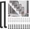 DELONGKE Treppengeländer Innen, U Förmiger Handlauf Geländer Treppe,Handlaufhalter, Stiegengeländer Nordic Modern Handlauf für Villen Balkone Flure Wohnungen (Seite-Schwarz, 110CM)
