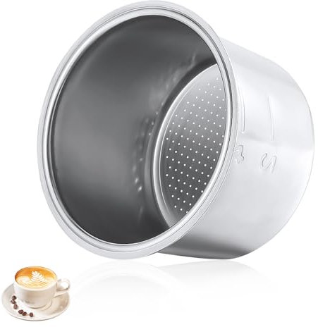 Oruola 51mm Coffee Portafilter Basket,Stainless Steel Coffee Filter,51mm 4 Cup Basket for Coffees Machine Accessories,Paperless and Permanently Reusable