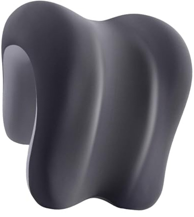 Harilla Nackenkissen Memory Foam Kopfkissen für Bürostühle, ergonomisches Seitenschläferkissen Nackenkissen, stützendes Nackenkissen verstellbar für Schreibtischstühle, Drehstuhl, Reisen, Grau