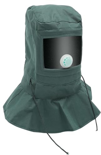 HONMEET Industrial Sandblasting Mask with Dust Cover, Oxford Fabric Protective Hood for Outdoor Work, Sandblasting for Dust and Paint Spray Safety