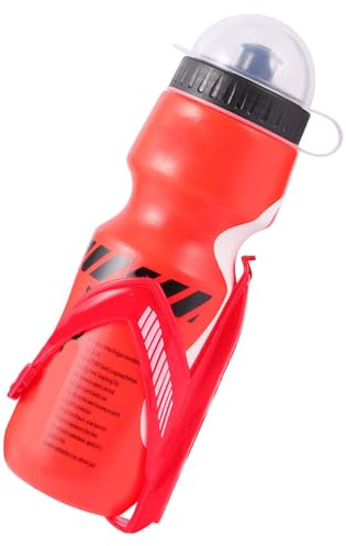 FOYTOKI Porte-bidon Léger et Résistant Rouge pour Vélo en Plastique Set Complet Bidon et Porte-Bouteille Support Facile à Installer pour Cyclisme en Extérieur