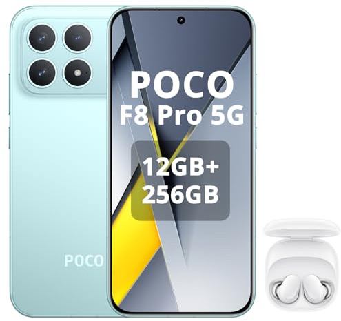 XIAOMI POCO F8 Ultra 12+256GB,Smartphone Snapdragon 8 Elite Gen 5, Display AMOLED da 6,85 a 120Hz, Ricarica Hypercharge da 100W e Wireless da 50W,blu,incluso cuffie smart incluse Bianco