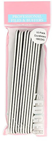 The Edge Nails Duraboard 180/240 File 10 Pack