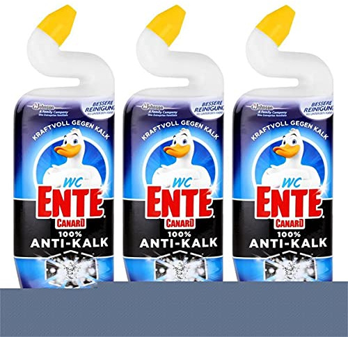 WC Ente 100% Anti-Kalk 750ml - Kraftvoll gegen Kalk (3er Pack)