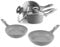 Salter COMBO-5122 Pot and Pan Set - 5 Piece, 16/18/20cm Saucepans, 24/28cm Frying Pans, Non-Stick, Induction Suitable, Cooking Pots with Lids, Forged Aluminium Cookware, Marblestone Collection, Grey