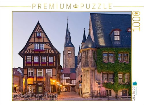 CALVENDO Puzzle Quedlinburg in der Dämmerung | 1000 Teile Lege-Größe 64 x 48 cm Foto-Puzzle für glückliche Stunden