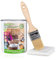 Lixum PRO 100% biologische & natürliche BIO Kleintierstall Holz Lasur, Farbe:Blau 0.70, Inhalt:1000 ml (ca.30m²), inkl. Zubehör:Pinsel