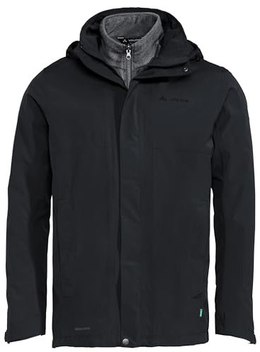 VAUDE Herren Mens Rosemoor 3in1 Jacket Doppeljacke, Schwarz, L EU