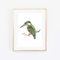 Din A4 Kunstdruck ungerahmt - Eisvogel Vogel Natur Vintage Retro Zeichnung Druck Poster Bild