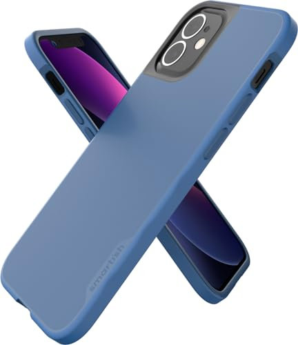 Smartish Apple iPhone 12 Mini (5,4) Grip Case Hülle - Gripmunk Bumper - Leichte, schlanke Schutzhülle (Silk) Cover - Blues on The Green blau