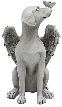 Skulptur, Dekoration für Zuhause, Wohnzimmer, Engelhund, kreatives Kunstharz, Haustier, Garten, Tierfigur
