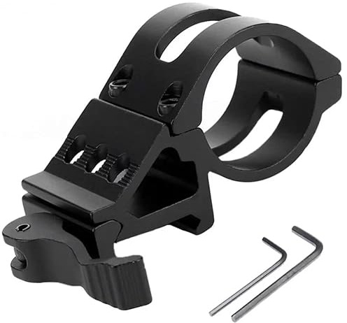 Monturas acoples agarres soporte para linternas caza linterna, linternas led, linternas bicicleta, ajustables de plastico reforzado, acero, pistola rifle escopeta telescopio (Montura/acople M-9)