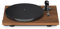 Pro-Ject E1, Plug & Play Einsteiger Plattenspieler mit elektronischer Geschwindigkeitsumschaltung, Auflagekraft und Anti-Skating voreingestellt (Om5e, Walnuss)