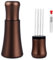 WDT Tool Espresso Distribution Tools Coffee Distributor tool x 0.35mm Stainless Steel Needles Installed 10 Extra Needles for Espresso Stirrer Replacement Aluminum Alloy Handle with Stand (Matte Brown)