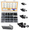 HVDHYY 1065Stück Schrauben Set M2 M3 M4 M5 aus Kohlenstoffstahl Zylinderschrauben mit Flachkopf Schwarz Maschinenschrauben Muttern und Unterlegscheiben Sortiment kit Rundkopf mit Aufbewahrungsbox