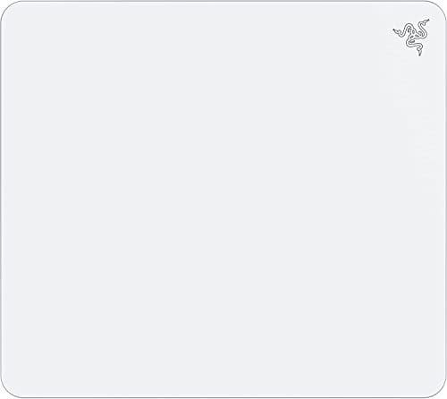 Razer Atlas - Tappetino per mouse in vetro (Vetro temperato premium, Superficie microincisa, Resistente a sporco e graffi, Movimenti del mouse più silenziosi, Base in gomma antiscivolo) Bianco