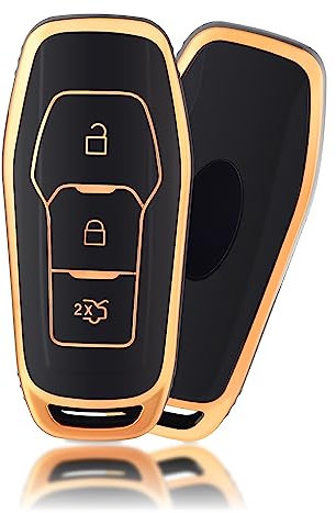 OFFCURVE Schlüsselhülle Autoschlüssel Hülle, Schlüsselcover Schlüsselgehäuse Schlüssel Schutzhülle Passt für Ford Focus Mondeo Mustang Fiesta Ecosport Kuga Galaxy Explorer Ranger Escort ST S-Max MK3