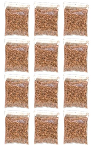ACAN Tradineur - Pack de 12 Bolsas de Corcho triturado para belén - Accesorio para decoración en el Nacimiento - Ideal para los últimos Detalles