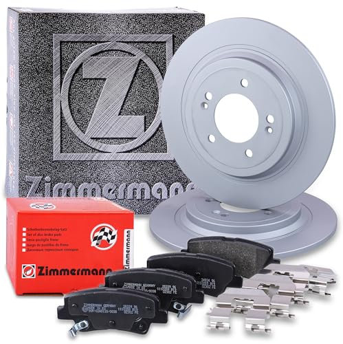 ZIMMERMANN Bremsenset Hinterachse inkl. Bremsscheiben Ø 302 mm Voll + Bremsbeläge hinten Kompatibel mit HYUNDAI TUCSON (TL, TLE), KIA SPORTAGE IV (QL, QLE)