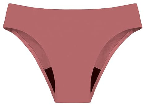 Générique Maillot de Bain Menstruel, Culotte Menstruelle, Fuite Menstruation Bas de Bikini Femme Short de Bain Absorbant Short de Bain Taille Haute maillot de bain short femme (Rose, M)