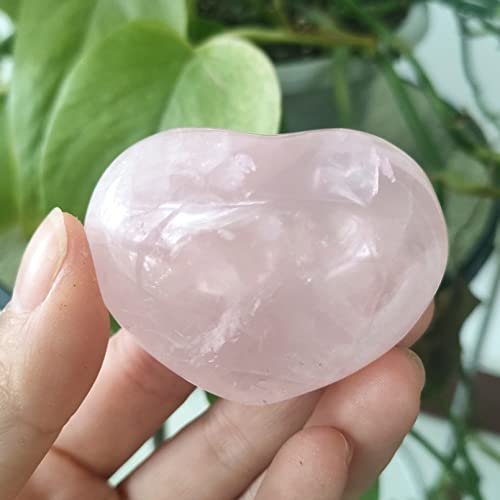 IINKUEYK 1pc natürliche rosa Rose Quarz Kristall herzförmige Ornamente Home Desktop Dekoration Gute W Geschenke Home Sammlungen (Color : Rose Quartz, Size : Taglia unica)