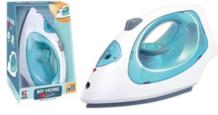 JugaToys - Plancha Eléctrica de Juguete para Niños y Niñas - 25 cm con Luces y Sonidos Reales - Efecto Vapor Simulado - Juego de Imitación Seguro a Partir de 3 Años - Juguete Interactivo y Realista