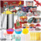 NEMMXUB Kerzenherstellung Kit,DIY Kerzenherstellung Zubehör, Duftkerze Geschenke Set einschließlich Bienenwachs,Kerzendochte, Dochte Aufkleber, wachsschmelztiegel,Kerzendosen,4 Farben Farbstoffe ect