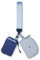 Mini Portemonnaie Damen kleine Geldbörse mit Armband sportliche Geldbeutel Wallet sport Nylon Bag Doppel kleiner Pouch Gassi Tasche mit Reißverschluss Münztasche Unisex Blau (Navy and Steelblue)