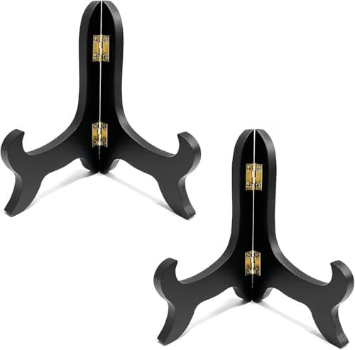 wirepool 6 Inch Easels Plate Stand Holder Display Stands Easels for Home Office Restaurant Cabinet Classical Elegance Style Decoration Decorative Accessories