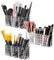 FAOKZE Make Up Organizer,Makeup Pinsel Organizer Becher,3 Stück Make Up Pinsel Aufbewahrung,Acryl Makeup Aufbewahrungsbox,3 Fächern Transparent,für Eyeliners Lippenstift Wimperntusche